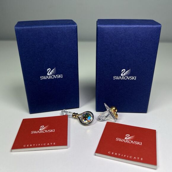 Swarovski Crystal Memories Baby's Rattle And Baby Pacifier 9460